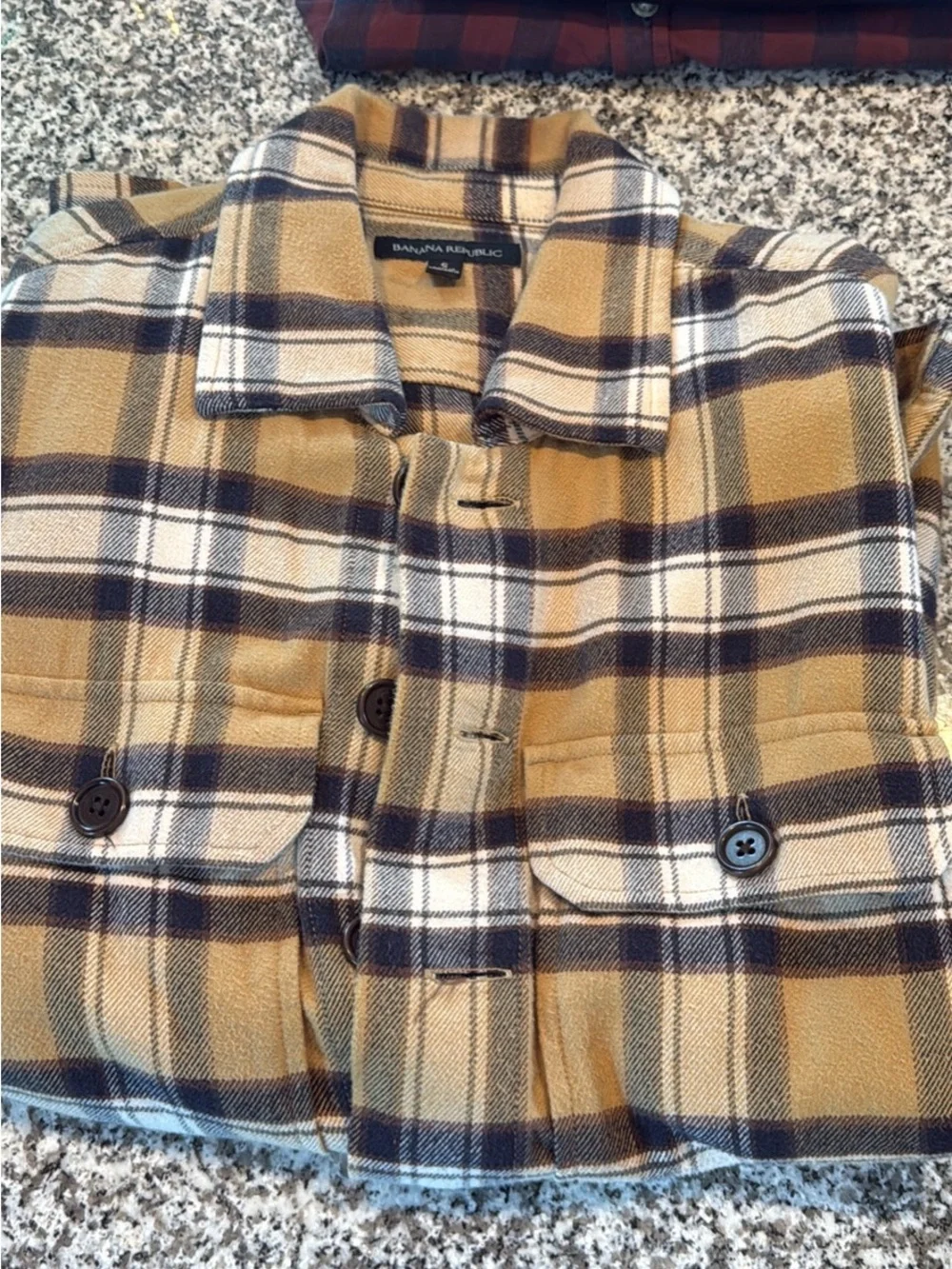 Lot of Mens Banana Republic and Polo Shirts and flannels